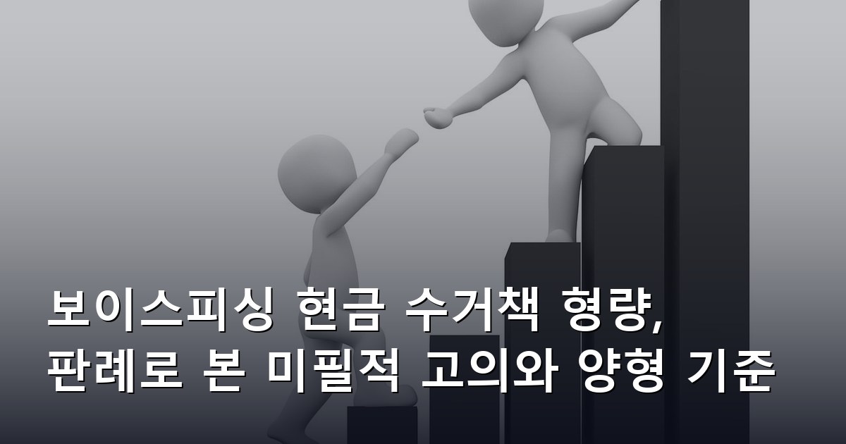 보이스피싱 현금 수거책 형량, 판례로 본 미필적 고의와 양형 기준
